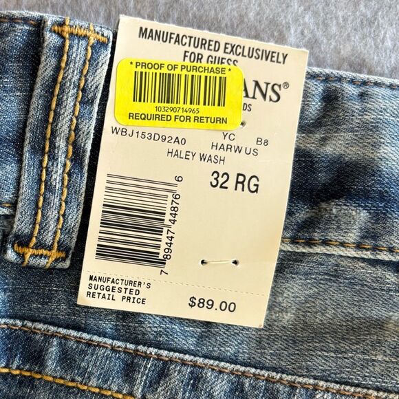 Guess Jeans Daredevil Skinny in Haley Wash Denim Jeans Size 32 Regular NEW - Picture 7 of 7
